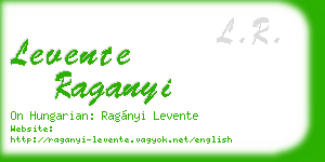 levente raganyi business card
